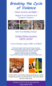 FJC Silent Auction and Raffle reminder flyer